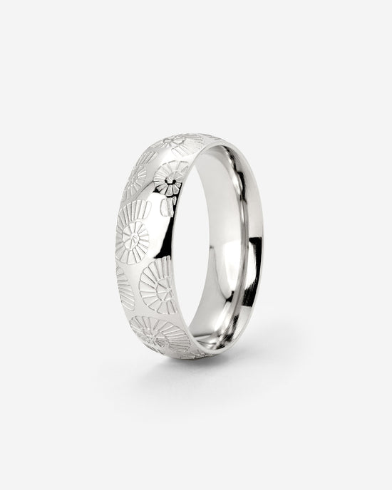 Ammonite Shell Ring Silber