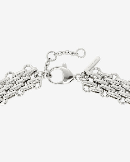 Bold Mesh Necklace Silber