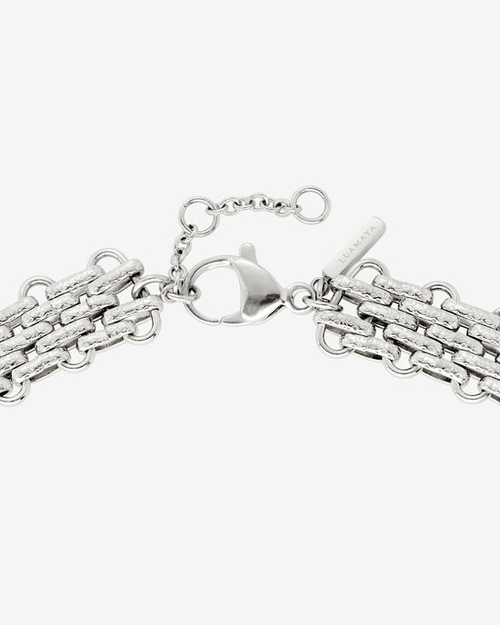 Bold Mesh Necklace Silber