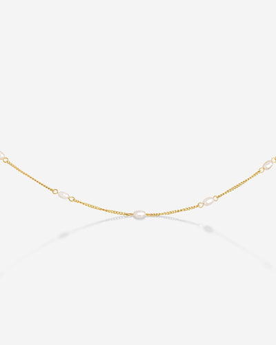 Pearl after Pearl Choker Gold