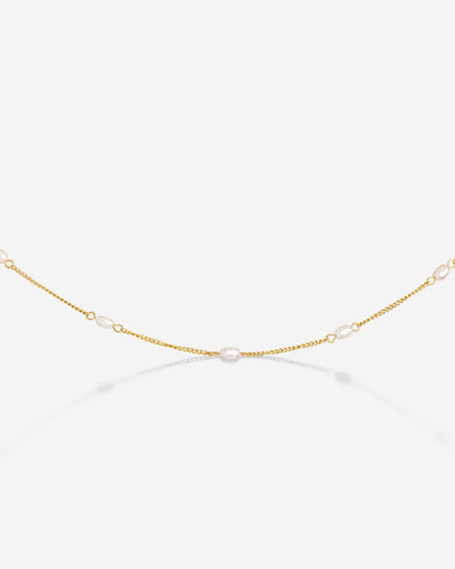 Pearl after Pearl Choker Gold
