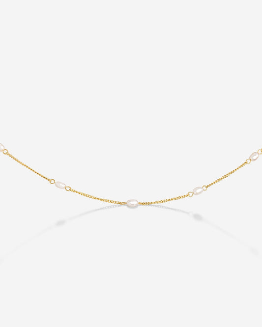 Pearl after Pearl Choker Gold