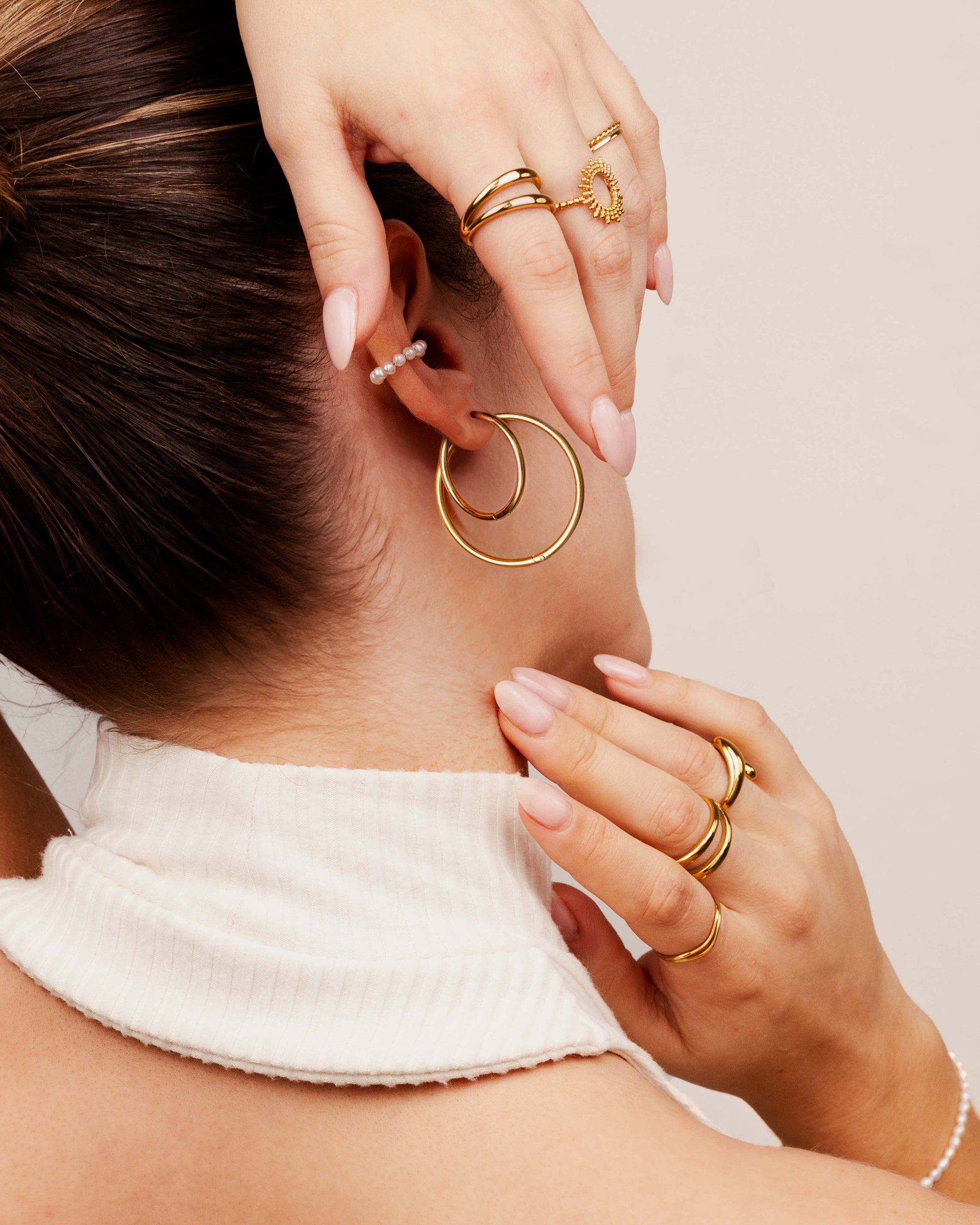 Extra Large Hoops Gold