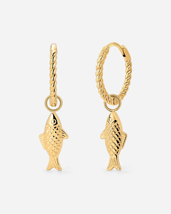 Pezito Twisted Hoop Set Small Gold