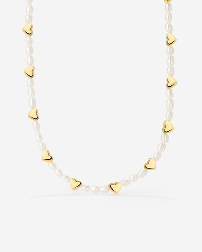 Love Pearls Necklace Gold