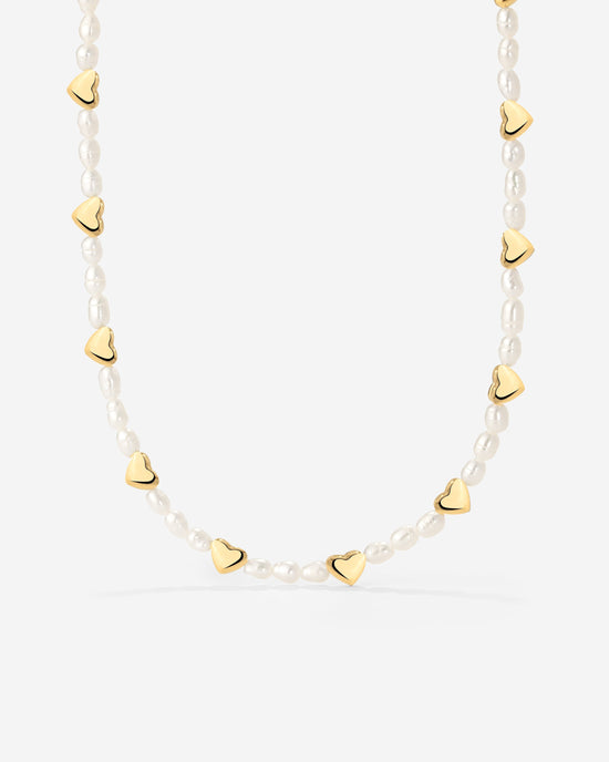Love Pearls Necklace Gold