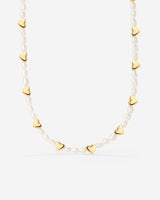 Love Pearls Necklace Gold