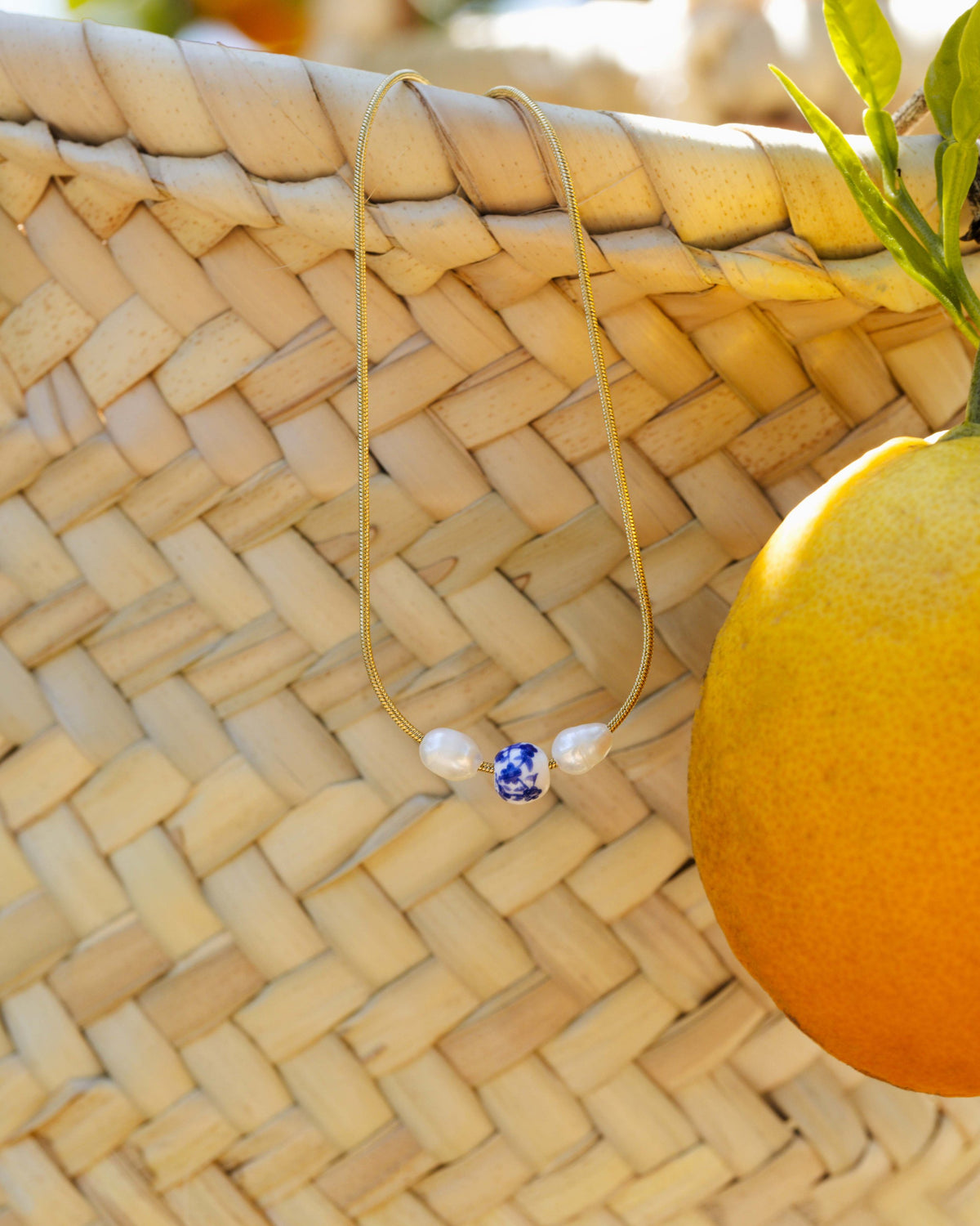 Painted Blue Necklace