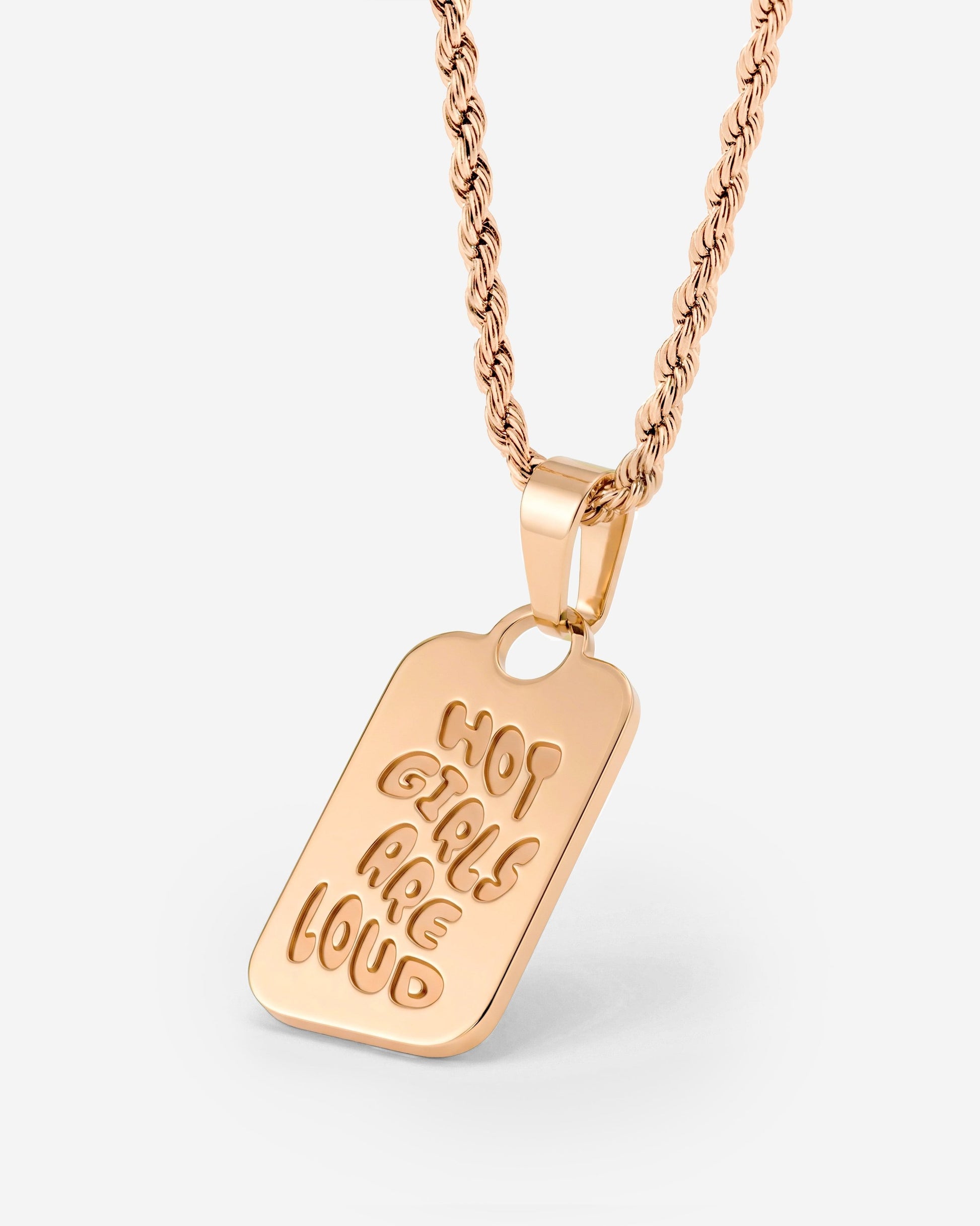 Hot girls are loud Necklace Roségold