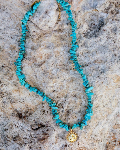 Blue Lagoon Necklace Silber