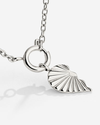 Twin Flame Left Classic Chain Necklace Set Silber