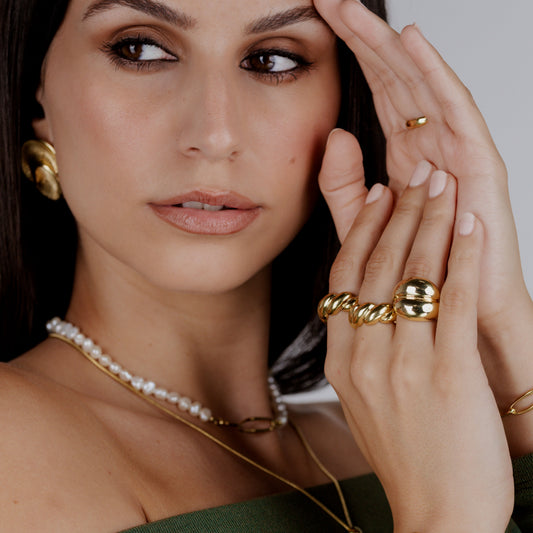 Bold Twist Ring Gold