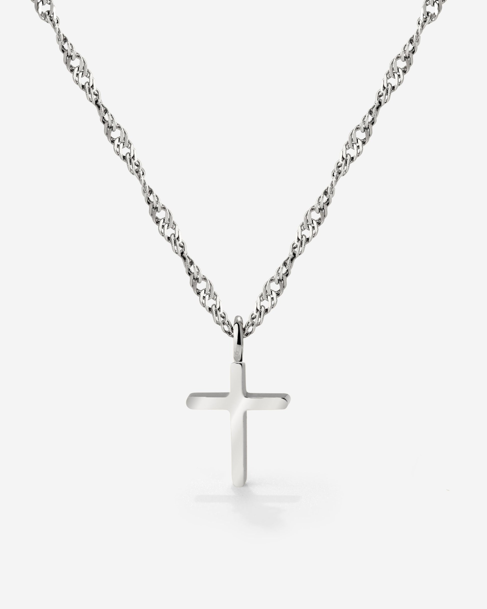 Saints Cross Necklace Silber