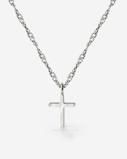 Saints Cross Necklace Silber
