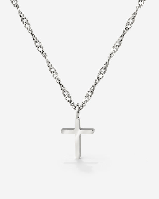 Saints Cross Necklace Silber