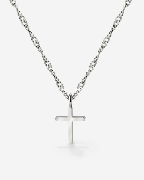 Saints Cross Necklace Silber
