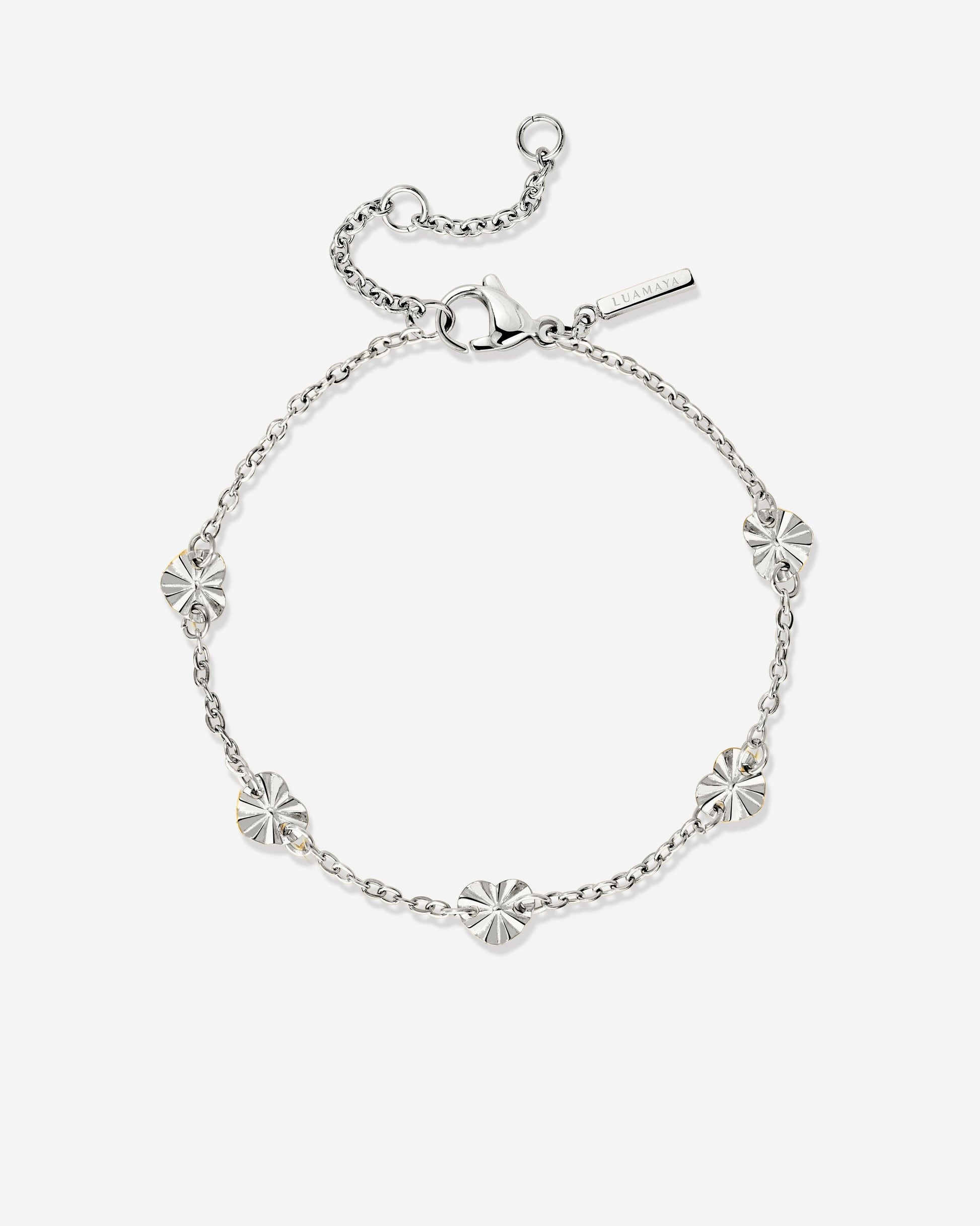 Glass Heart Bracelet Silber