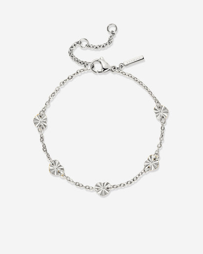 Glass Heart Bracelet Silber