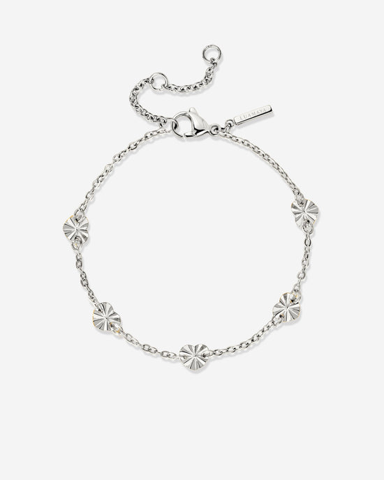 Glass Heart Bracelet Silber
