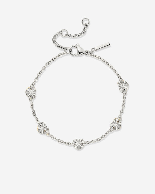 Glass Heart Bracelet Silber