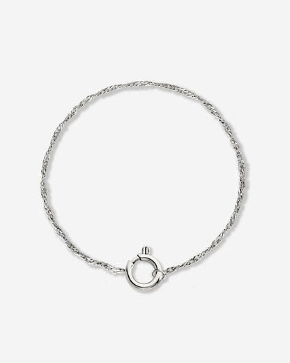 Singapore Chain Charm Bracelet Silber