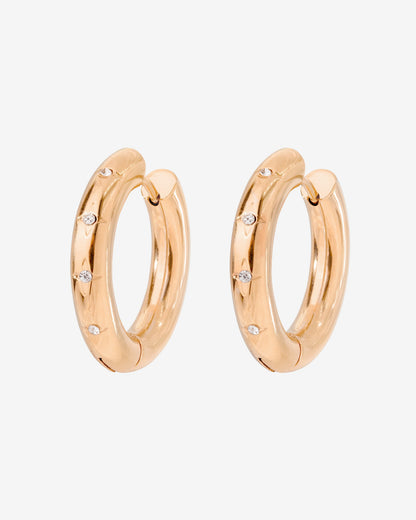 Cute Stargaze Hoops Medium Roségold