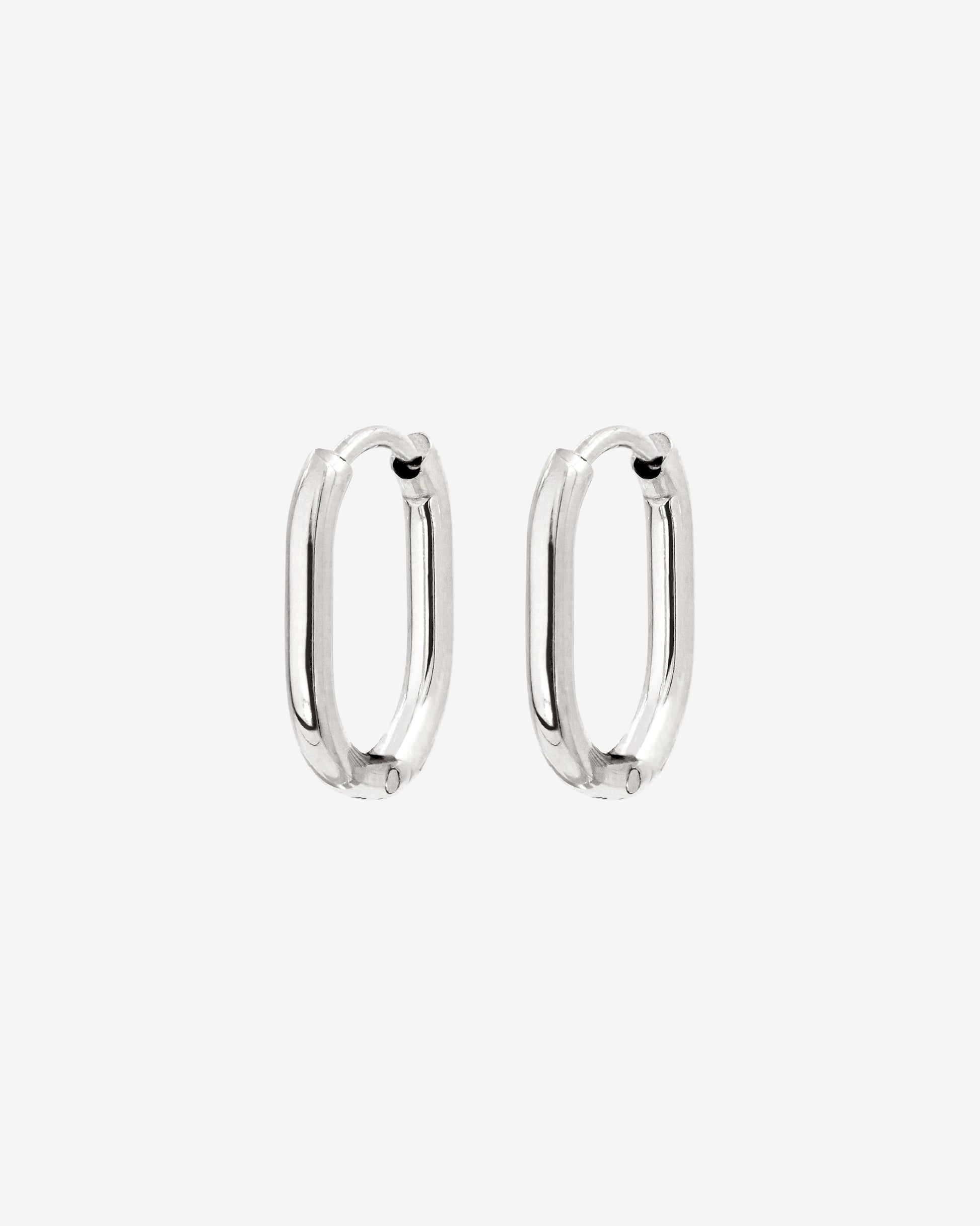 Oval Hoops Baby Silber