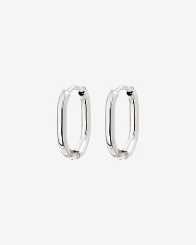 Oval Hoops Baby Silber