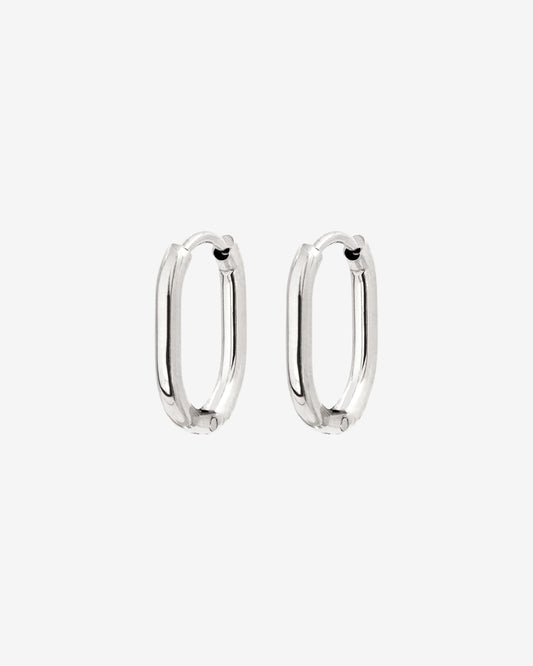 Oval Hoops Baby Silber