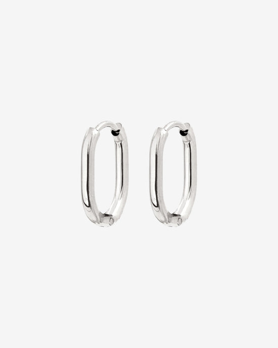 Oval Hoops Baby Silber
