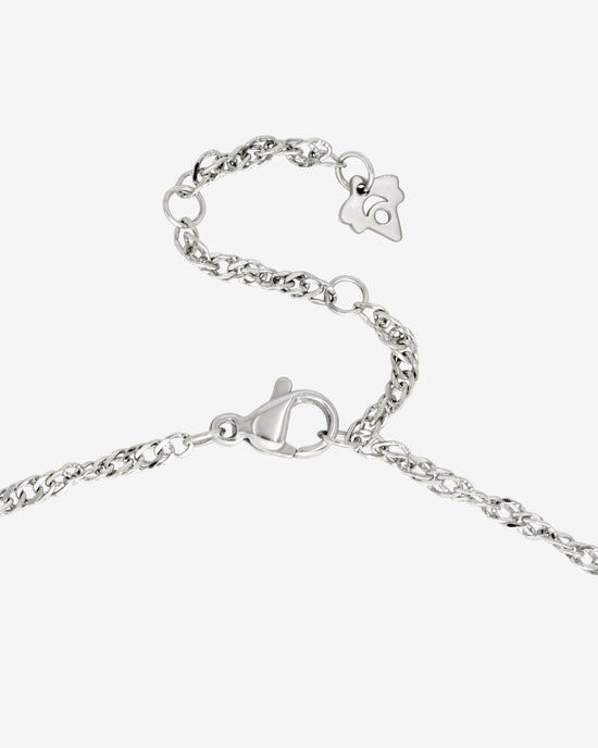 Sparkling Donut Necklace Silber