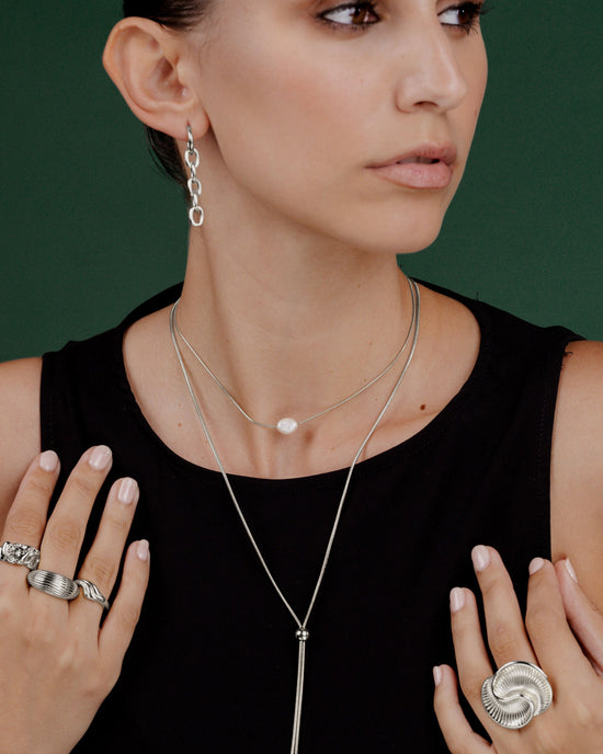 Minimalistic Elegance Necklace Bundle Silber