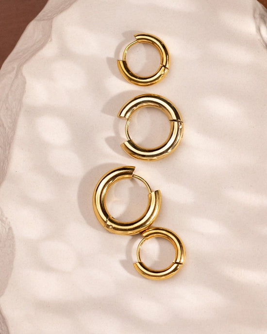 Chunky Lover Hoop Bundle Small Gold