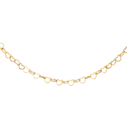Heart after Heart Necklace Gold