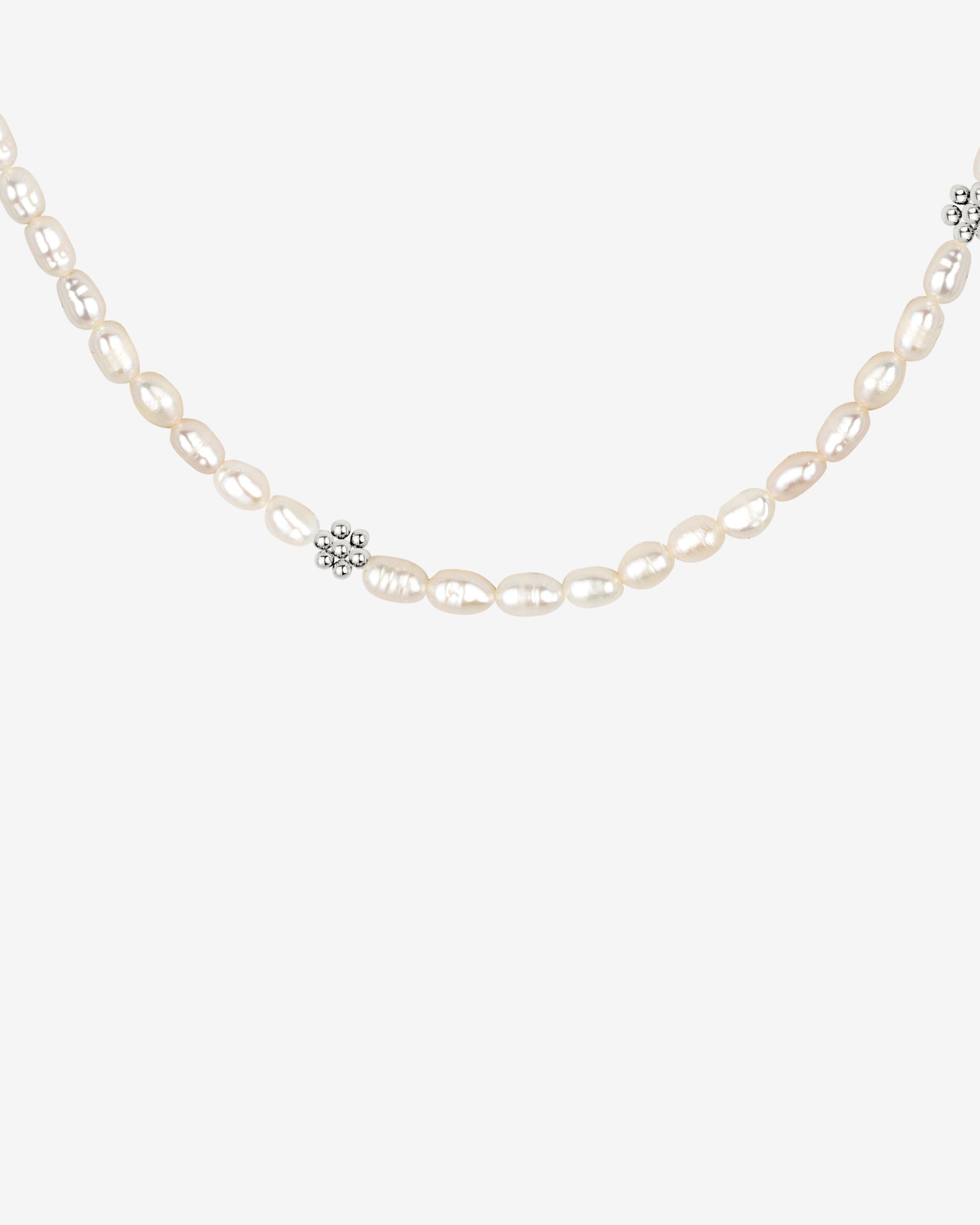 Blossom Pearl Choker Silber