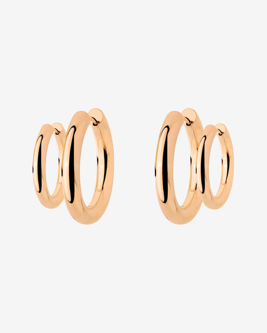 Chunky Lover Hoop Bundle Small Roségold