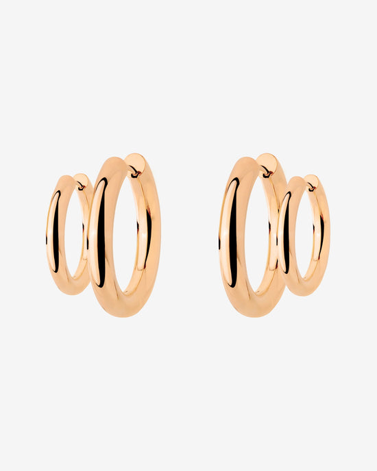 Chunky Lover Hoop Bundle Small Roségold