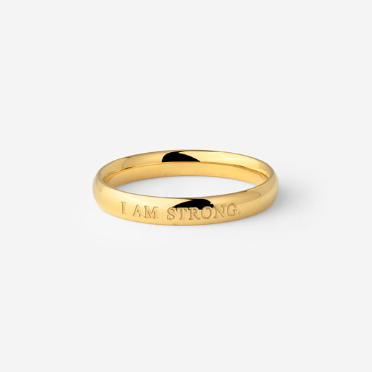 I am strong Ring Gold