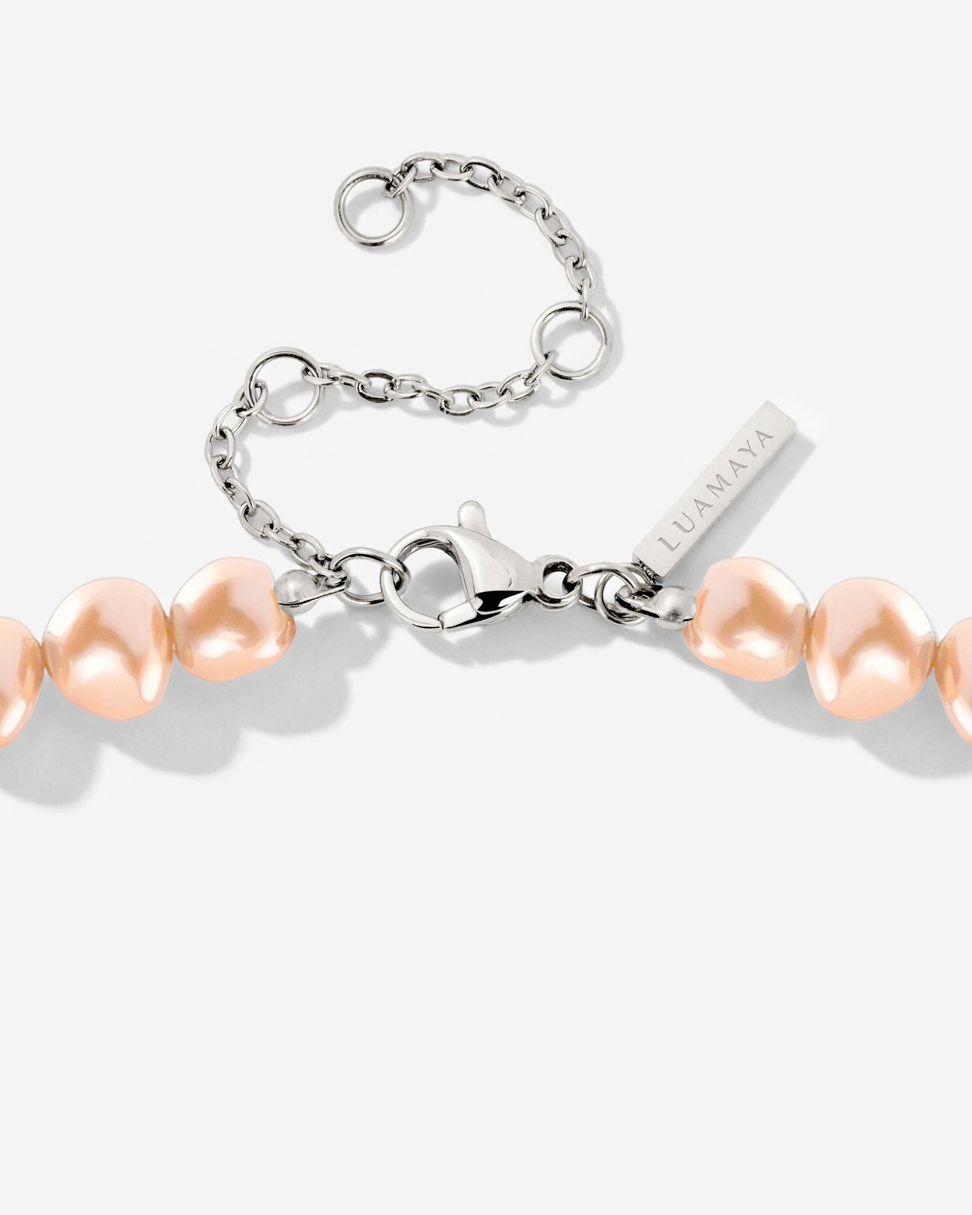 Dusty Rose Perlita Choker Silber