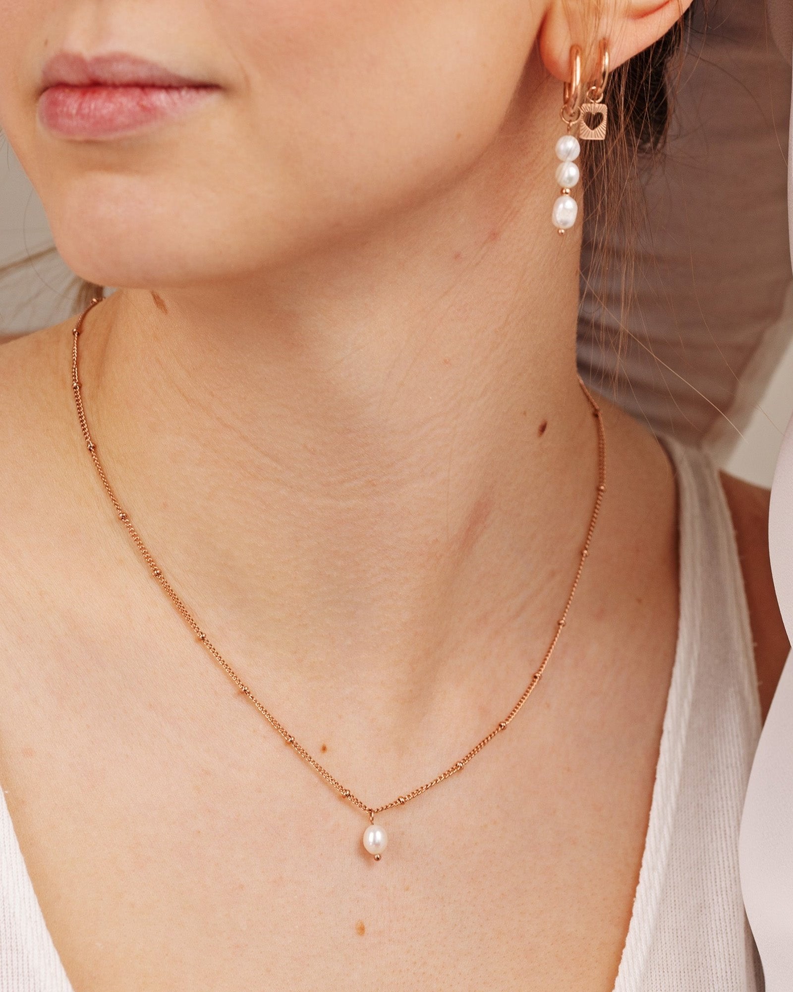 Baby Pearl Necklace Roségold