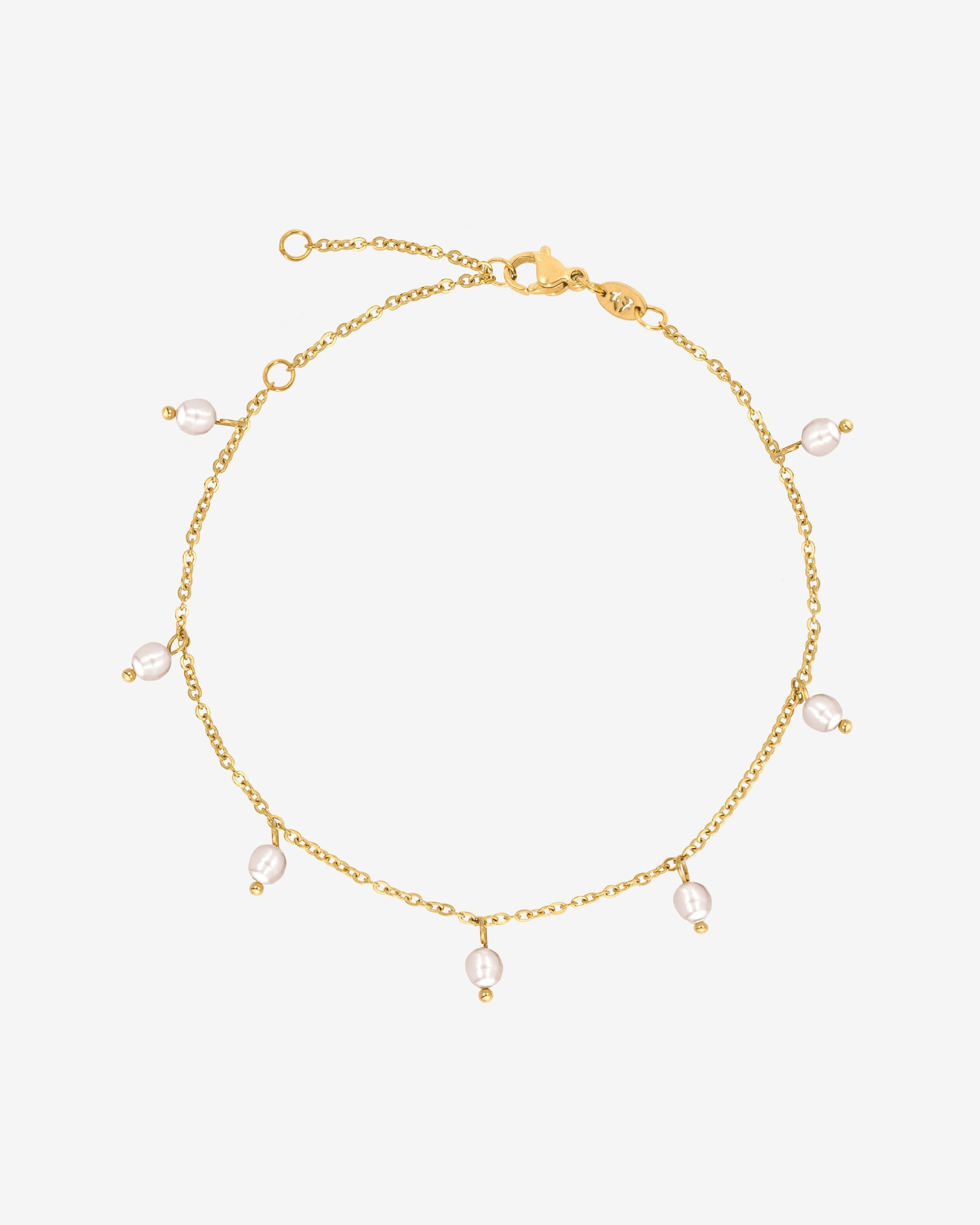 Shiny Pearls Bracelet Gold