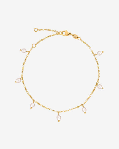 Shiny Pearls Bracelet Gold