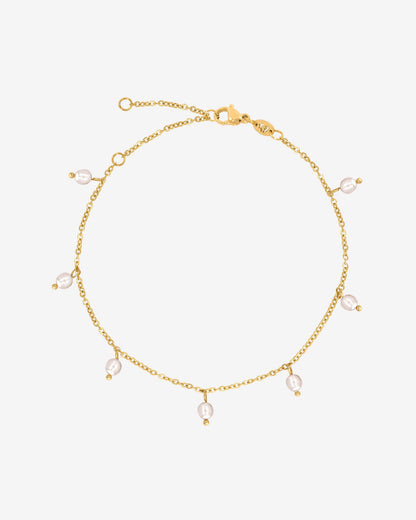 Shiny Pearls Bracelet Gold