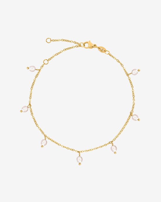 Shiny Pearls Bracelet Gold