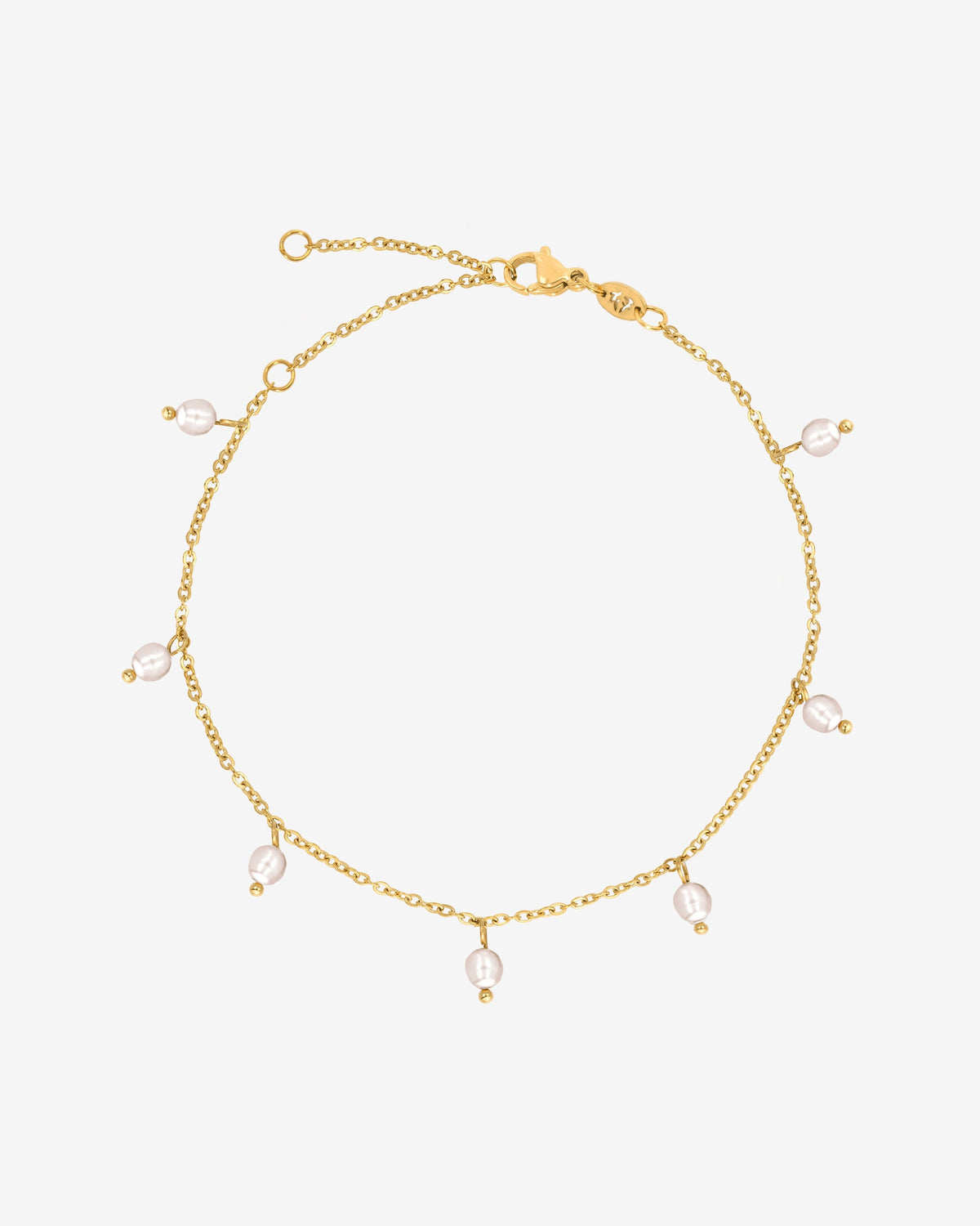 Shiny Pearls Bracelet Gold