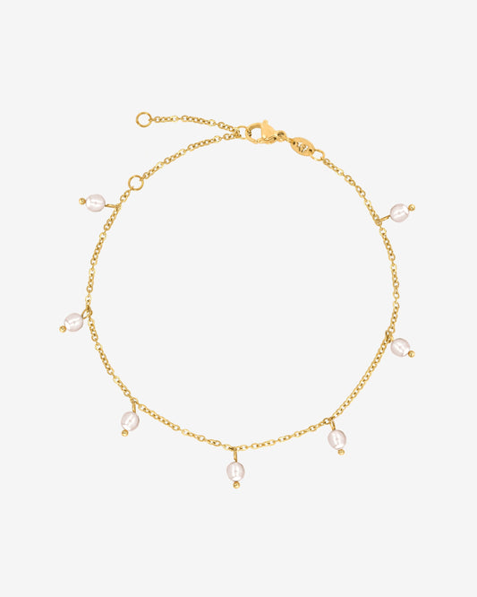 Shiny Pearls Bracelet Gold
