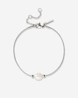 Minimalist Pearl Bracelet Silber