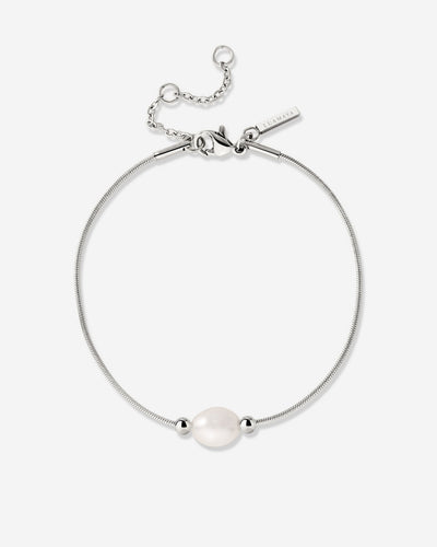 Minimalist Pearl Bracelet Silber