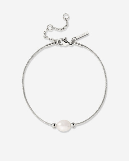 Minimalist Pearl Bracelet Silber