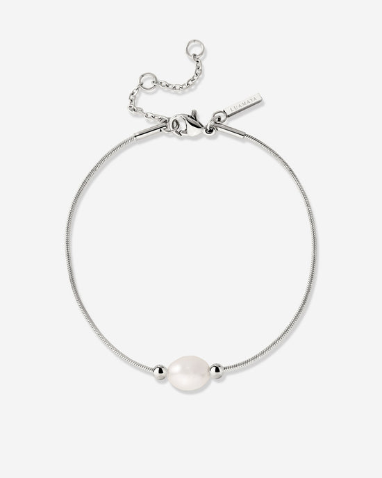 Minimalist Pearl Bracelet Silber